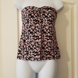 Sweet Floral Tube Top Size Medium